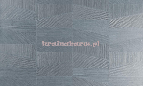 Tapeta geometryczna z trapezowym wzorem w odcieniach stalowej szarości z wyczuwalną strukturą i efektem 3D