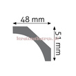 Listwa sufitowa gładka elastyczna LGG-28F 235 x 5,1 x 4,8cm