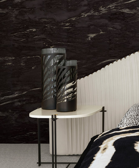 Tapeta Roberto Cavalli RC21026 marmur czarny ze złotem