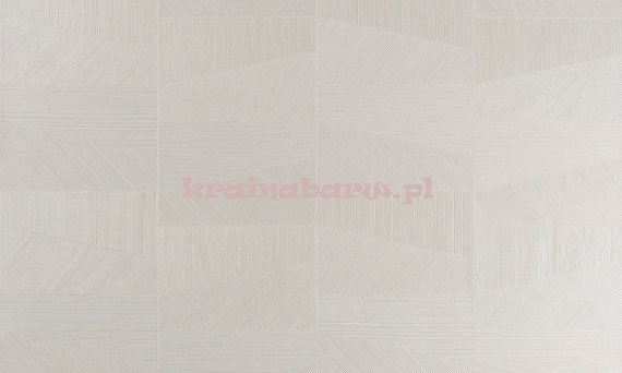 Tapeta geometryczna z trapezowym wzorem w jasnym beżu z wyczuwalną strukturą i efektem 3D