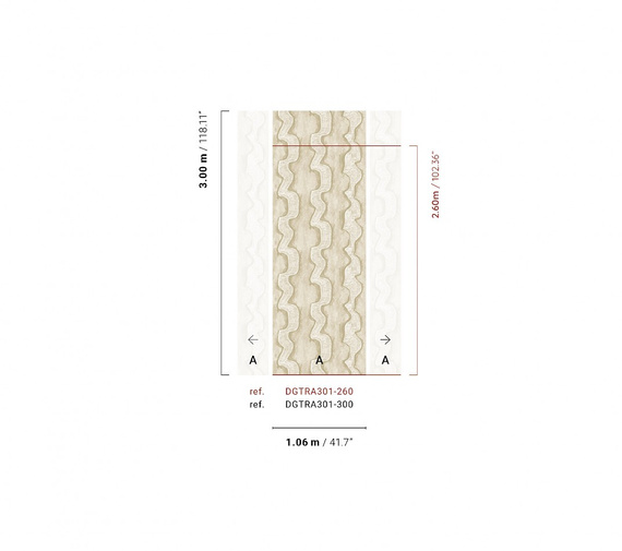 Mural Masureel Shodo DGTRA301 falujący ślad