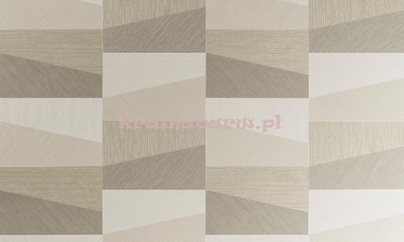 Tapeta geometryczna prostokąty i trapezy w odcieniach beżowych z wyczuwalną strukturą  i efektem 3D