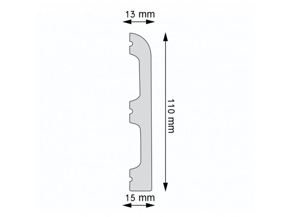 Listwa przypodłogowa LPC-10M 244 x 1,5 x 11cm