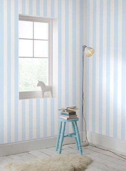 Tapeta 100097 niebiesko biały pasy