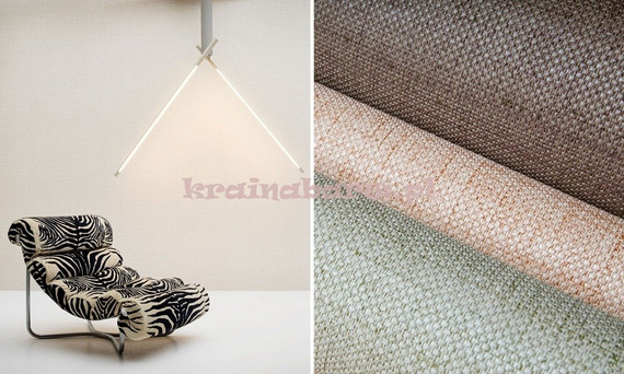 Tapeta jednobarwna w beżach z brązami przypominająca tkaninę