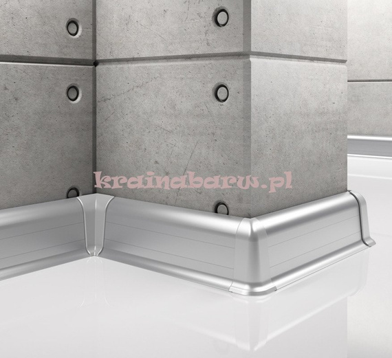 Listwa przypodłogowa aluminiowa LP55 250 x 2,3 x 5,5cm