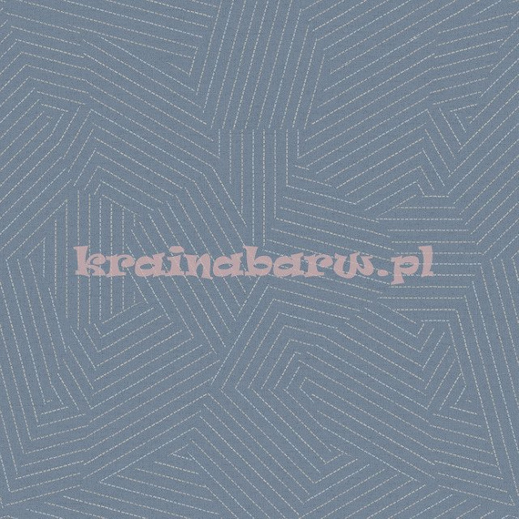 Tapeta  z geometrycznym wzorem na pastelowym niebieskim tle.