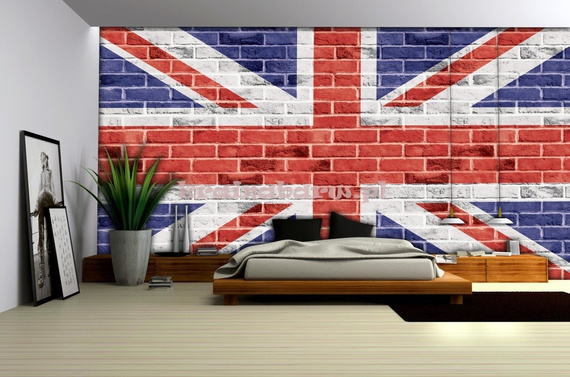 Fototapeta 518 GRAFFITI FLAGA ANGLII NA MURZE