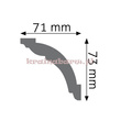 Listwa sufitowa gładka LOC-05 244 x 7,3 x 7,1cm
