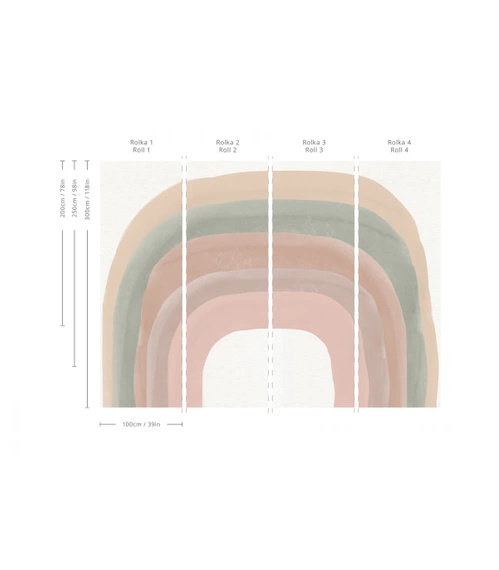 Tapeta Artystyczna Pastel Rainbow