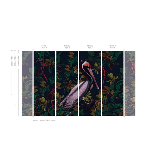 Tapeta Artystyczna Night Pelicans