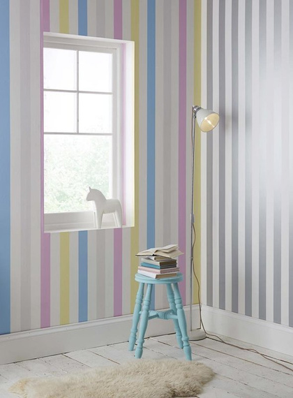 Tapeta 100100 srebrno białe pasy