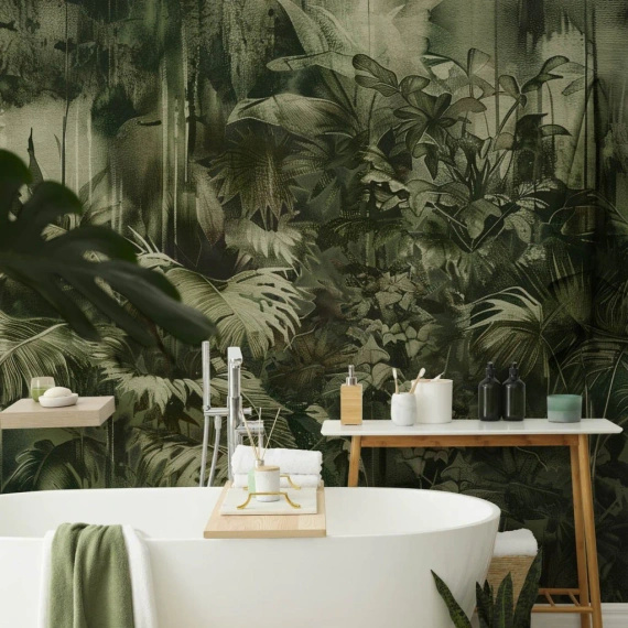 Tapeta artystyczna Wallart Kongo tropikalne rośliny