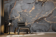 Fototapeta Szary Marmur W Złocie