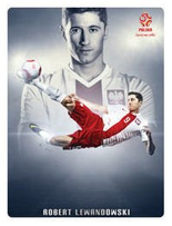 Obraz na tafli PTD227T2 piłka nożna Robert Lewandowski