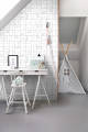 Modna tapeta 139142 geometryczna w stylu Art Deco biało czarna