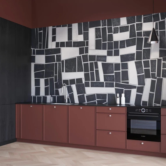 Tapeta artystyczna Wallart Mosaico mozaika geometryczna