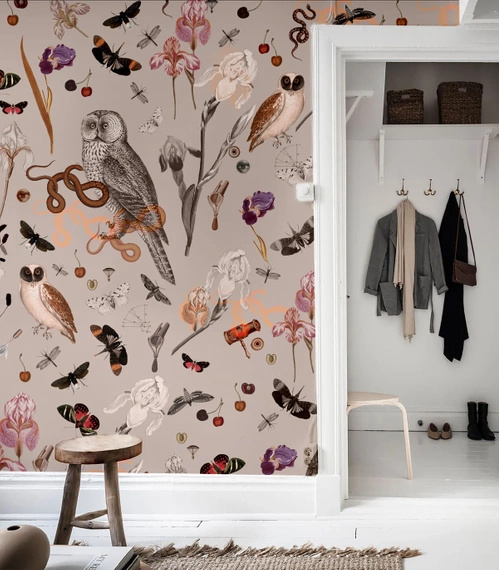 Tapeta Artystyczna Pink Owls