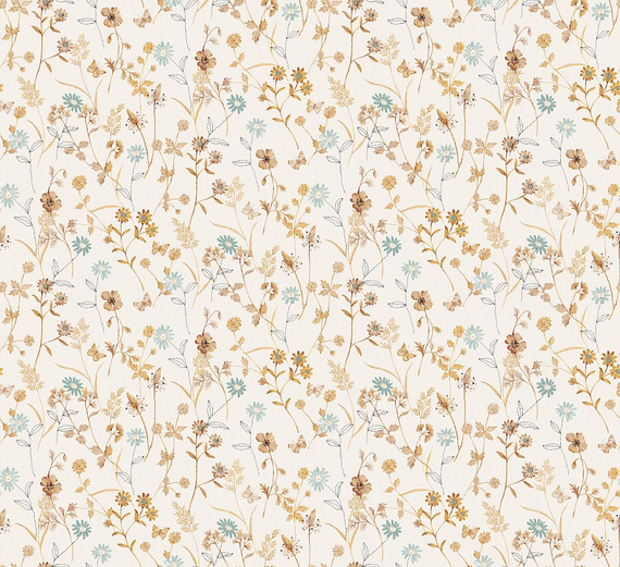 Tapeta Masureel Amazone ZON104 kwiatki i motyle