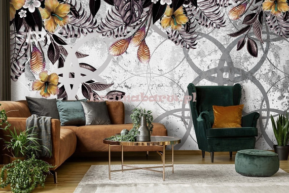 Fototapeta 13581 Złote kwiaty na plecionce