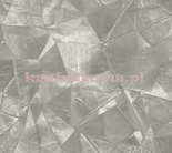 Tapeta geometryczna impresja Velvet Crush szaro beżowa