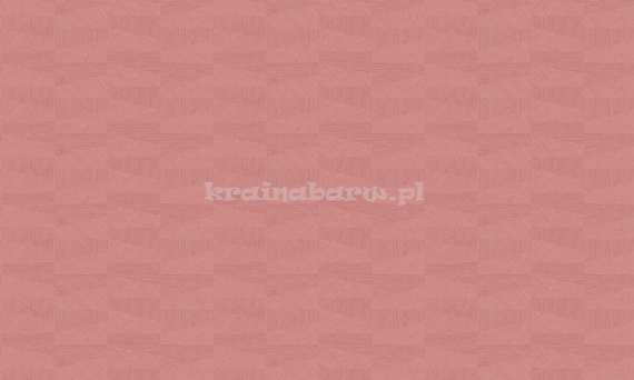 Tapeta geometryczna z  trapezowym wzorem w odcieniach różu z wyczuwalną strukturą  i efektem 3D
