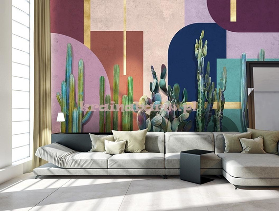 Fototapeta Geometria z kaktusami LATINO 