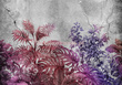 Fototapeta 13577 Rośliny na betonie - różowy