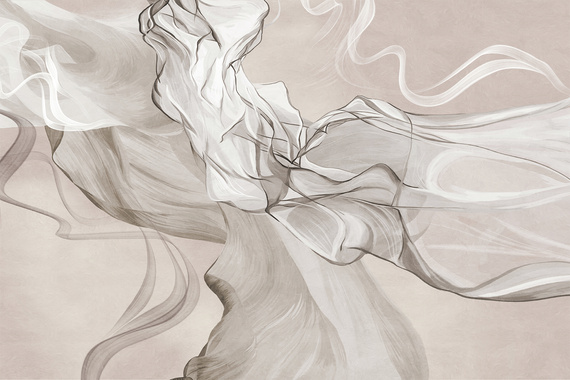 Fototapeta Autorska Beżowa Luksusowa Fala