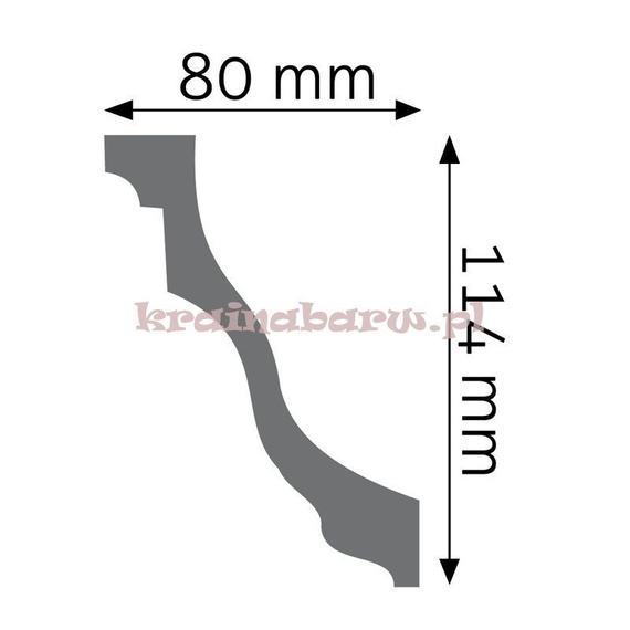 Listwa sufitowa zdobiona LGZ-10 240 x 11,4 x 8cm