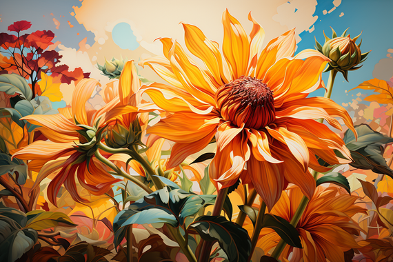 Tapeta Artystyczna Nectar Tournesol NT100