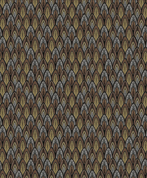 Tapeta Masureel wzór Dabu SUM402 geometryczne liście