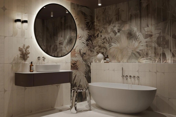 Tapeta artystyczna Wallart Kongo Light tropikalne liście