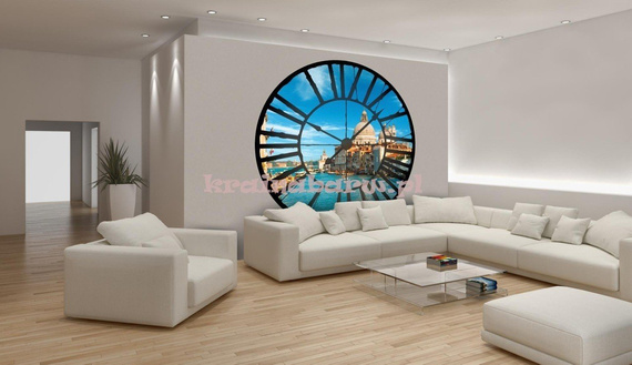 Fototapeta na flizelinie 615VEZ1 Widok przez zegar na Wenecję