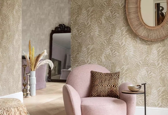 Tapeta TA25062 Thaiti liscie tropikalne w brązach