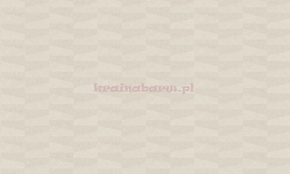 Tapeta geometryczna z trapezowym wzorem w jasnym beżu z wyczuwalną strukturą i efektem 3D