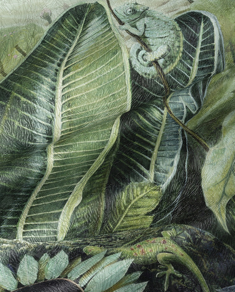 Oryginalny mural dzungla ptaki Gaia