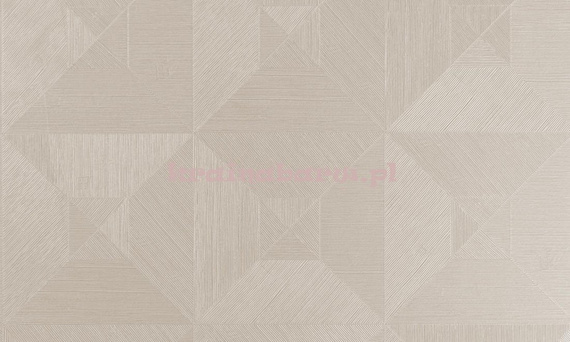 Tapeta geometryczna 3D kwadraty trójkąty w jasnym szaro beżowym kolorze wyczuwalną w dotyku strukturą 