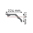 Listwa sufitowa gładka LGG-09 240 x 11,6 x 22,4cm
