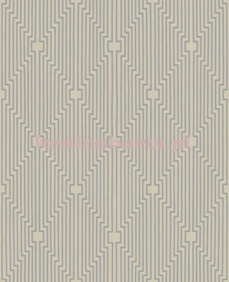 Elegancka tapeta geometryczna szare romby linie na metalicznym tle art deco
