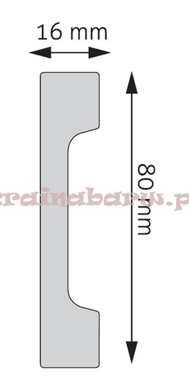 Listwa przypodłogowa LPC-28M 244 x 1,6 x 8cm
