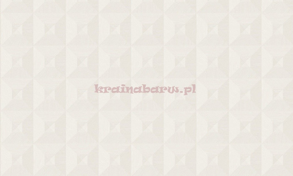 Tapeta geometryczna 3D kwadraty trójkąty w bieli z wyczuwalną w dotyku strukturą 