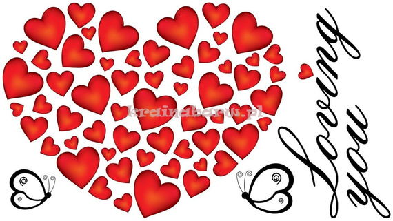 Naklejka na ścianę SERCE SPNB468TS