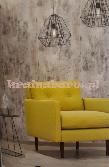 Tapeta kolorowa imitacja przecieranego tynku szaro beżowa z brązem