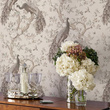 Tapeta 113399 pawie i kwiaty Belvedere Laura Ashley 