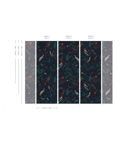 Tapeta Artystyczna Teal Blue Garden