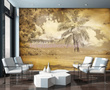 Fototapeta 10863 PLAŻA i PALMA W SEPII