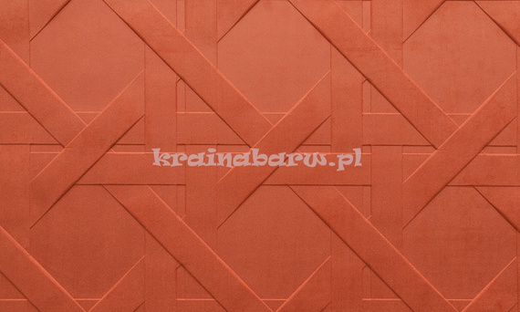 Luksusowa tapeta geometryczna 3D przeplatane linie w pąsowej czerwieni