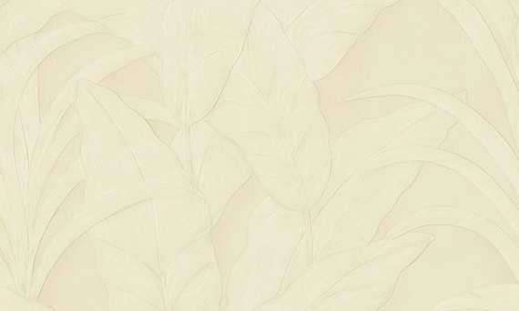 Oryginalna tapeta liście bananowca w bieli