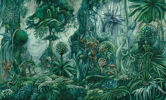  Nowoczesna fototapeta Fantazja Las Sacred kolor